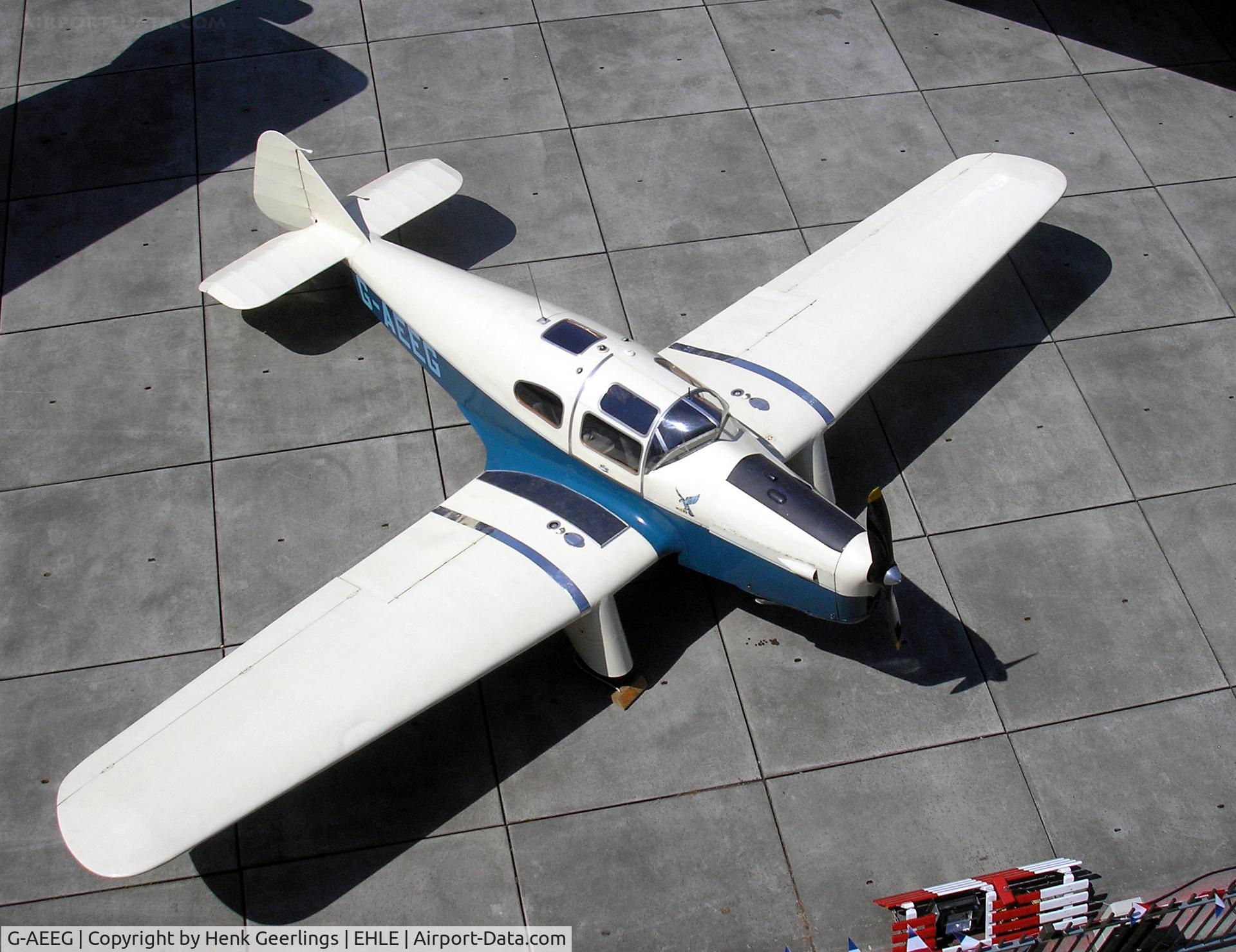 G-AEEG, 1936 Miles M-3A Falcon Major C/N 216, Aviodrome Aviation Museum at Lelystad Airport , Melbourne Race Fly In