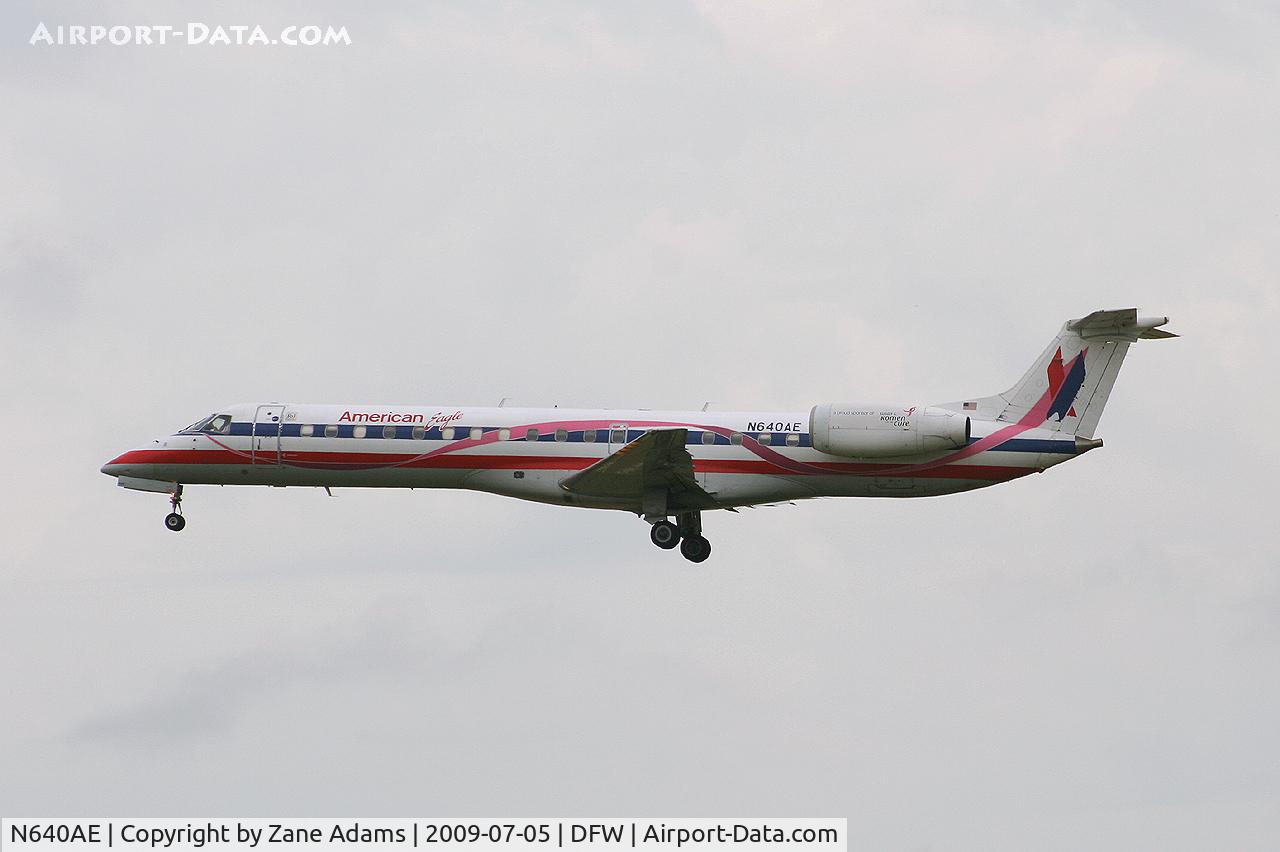 N640AE, 1999 Embraer ERJ-145LR (EMB-145LR) C/N 145183, American Eagle at DFW - Special Paint - Susan G. Komen Race for the Cure