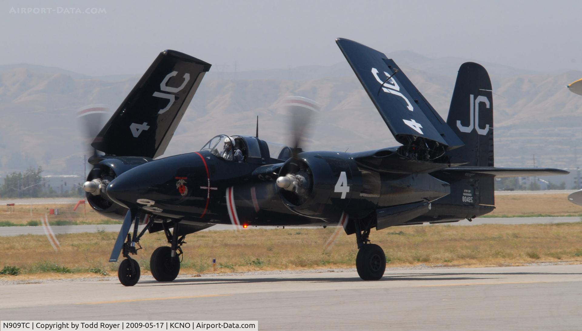 N909TC, 1945 Grumman F7F-3P Tigercat C/N 80425, Chino Airshow 2009
