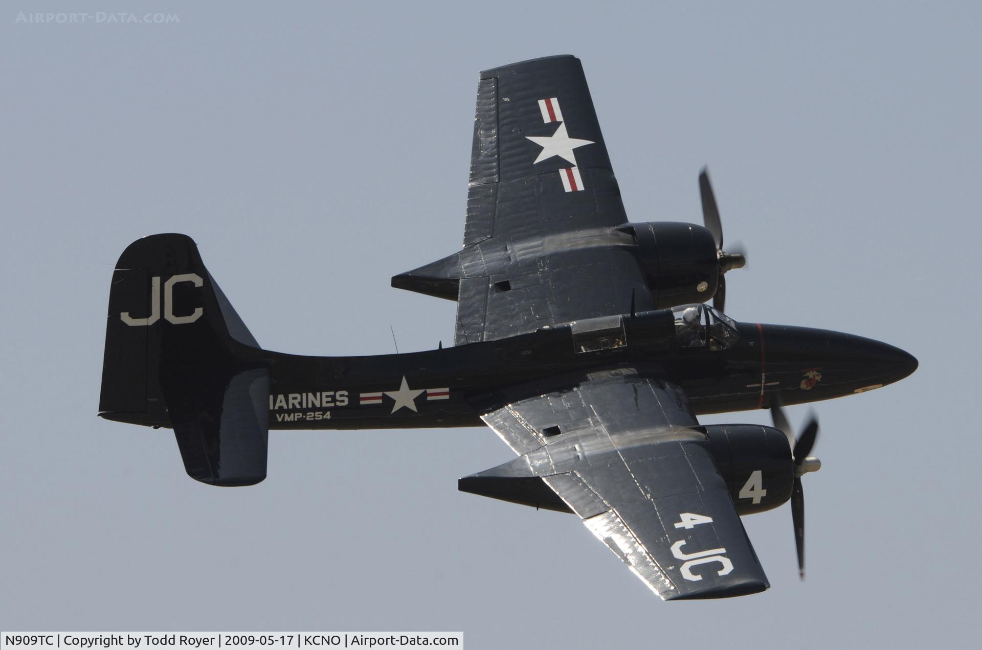 N909TC, 1945 Grumman F7F-3P Tigercat C/N 80425, Chino Airshow 2009
