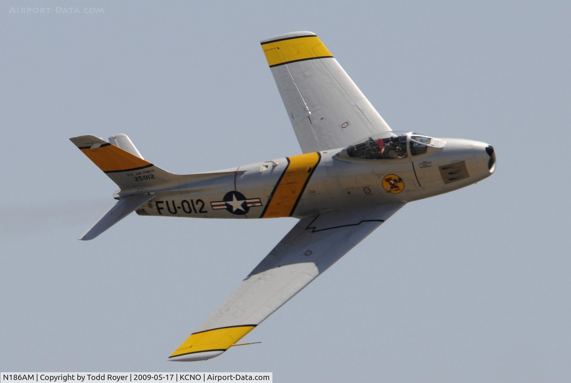 N186AM, 1952 North American F-86F Sabre C/N 191-708, Chino Airshow 2009