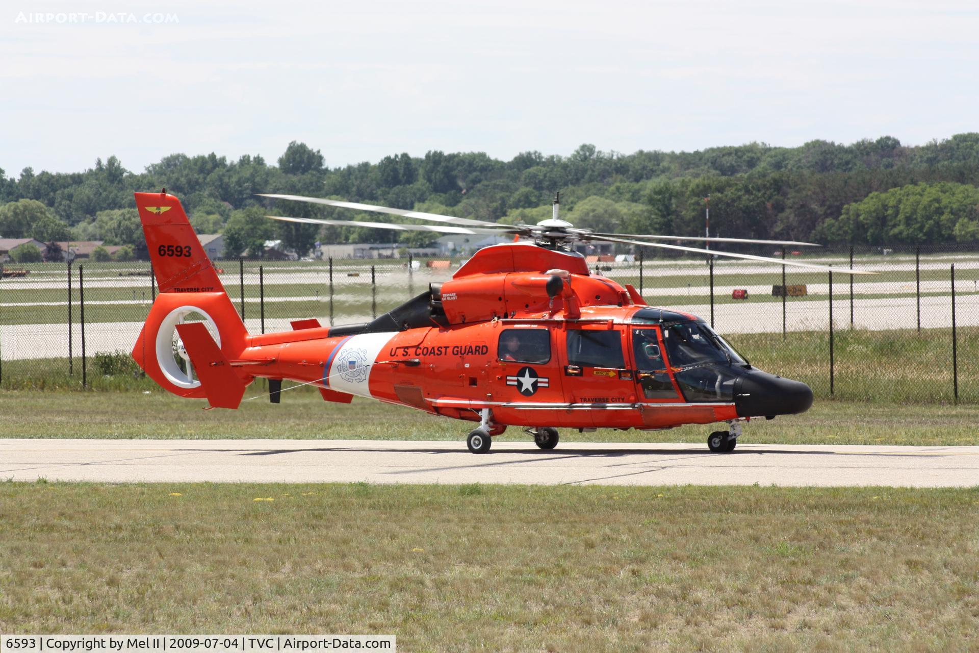 6593, Aerospatiale HH-65C Dolphin C/N 6295, Taxi To USCG Airstation