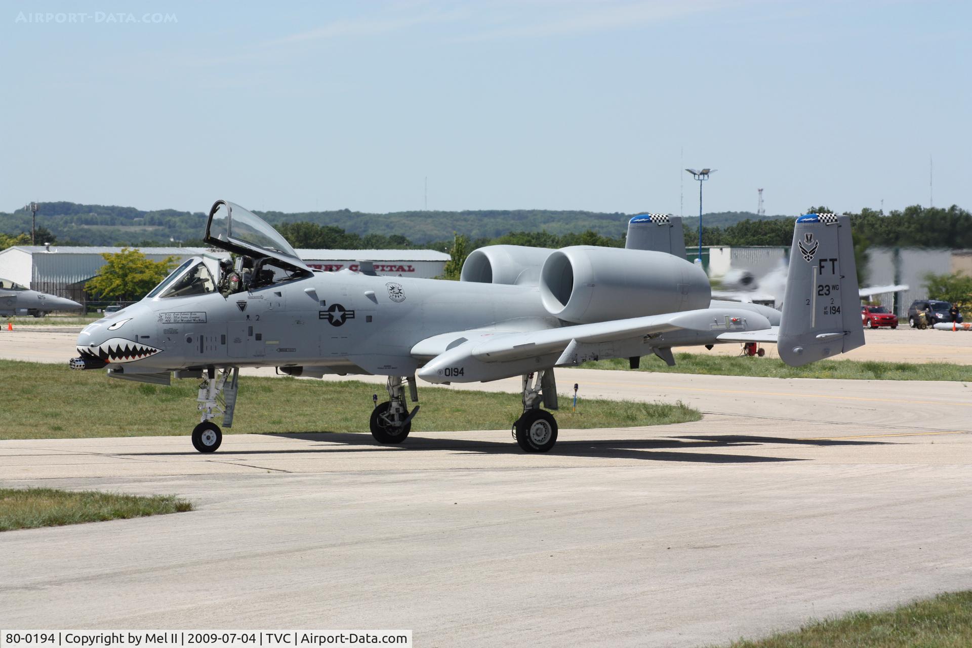 80-0194, 1980 Fairchild Republic A-10C Thunderbolt II C/N A10-0544, From The 23rd Wing, Moody AFB, Taxi For Departure RWY 10
