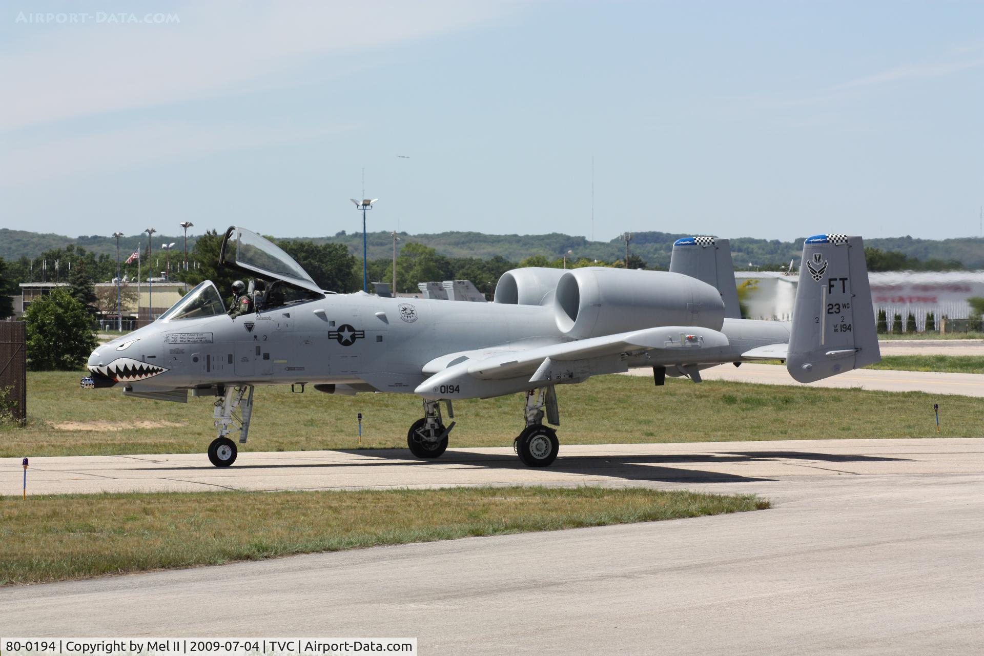 80-0194, 1980 Fairchild Republic A-10C Thunderbolt II C/N A10-0544, From The 23rd Wing, Moody AFB, Taxi For Departure RWY 10