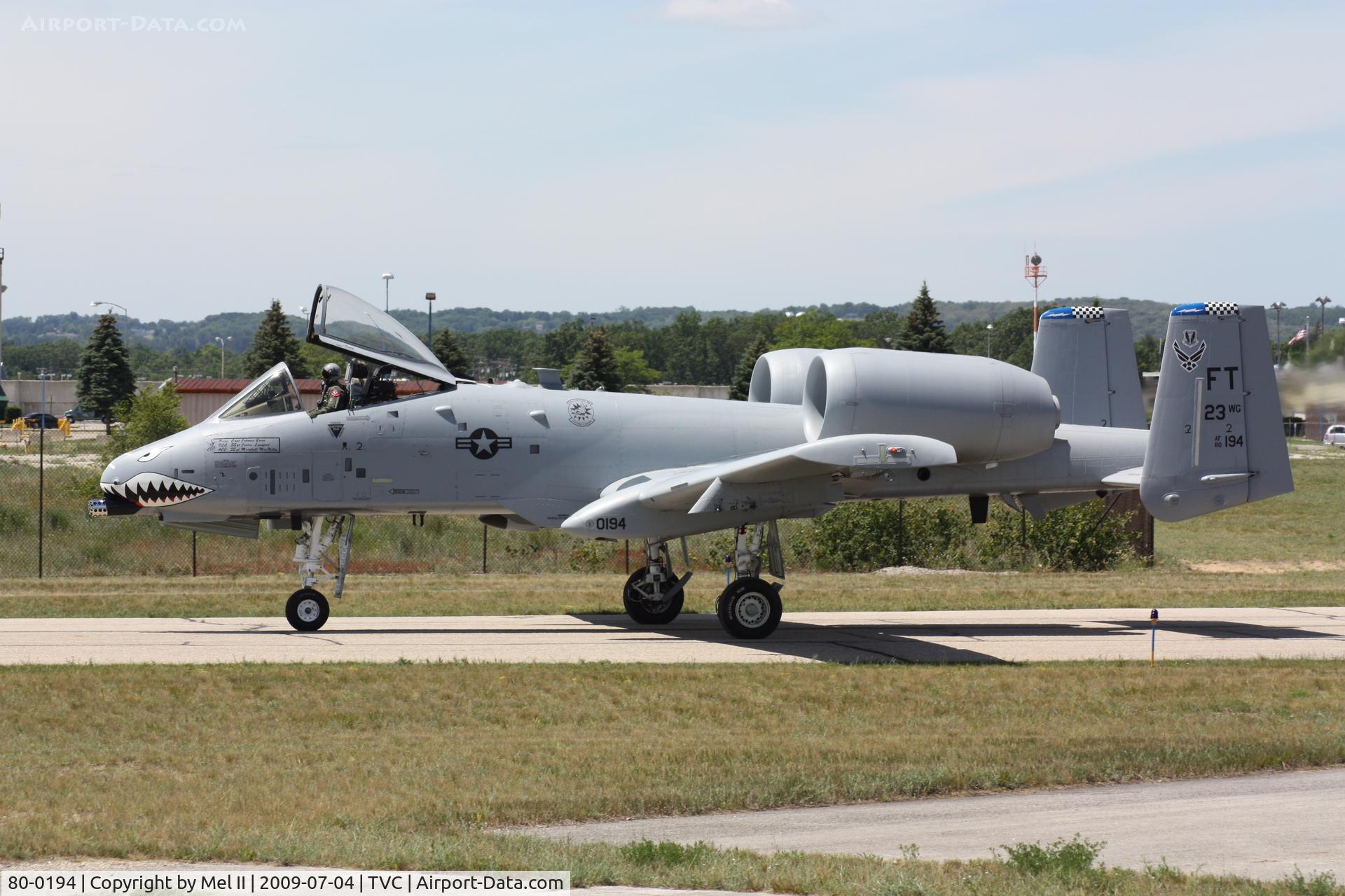 80-0194, 1980 Fairchild Republic A-10C Thunderbolt II C/N A10-0544, From The 23rd Wing, Moody AFB, Taxi For Departure RWY 10