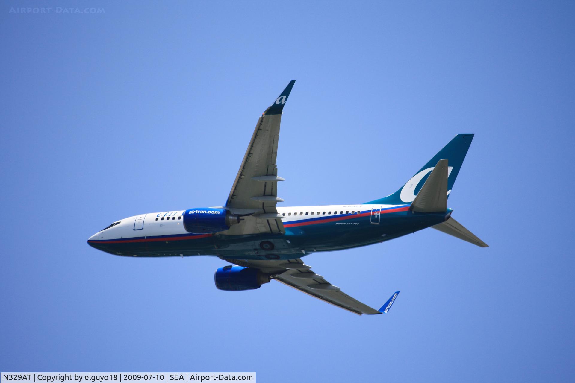 N329AT, 2007 Boeing 737-7BD C/N 36091, AIRTRAN