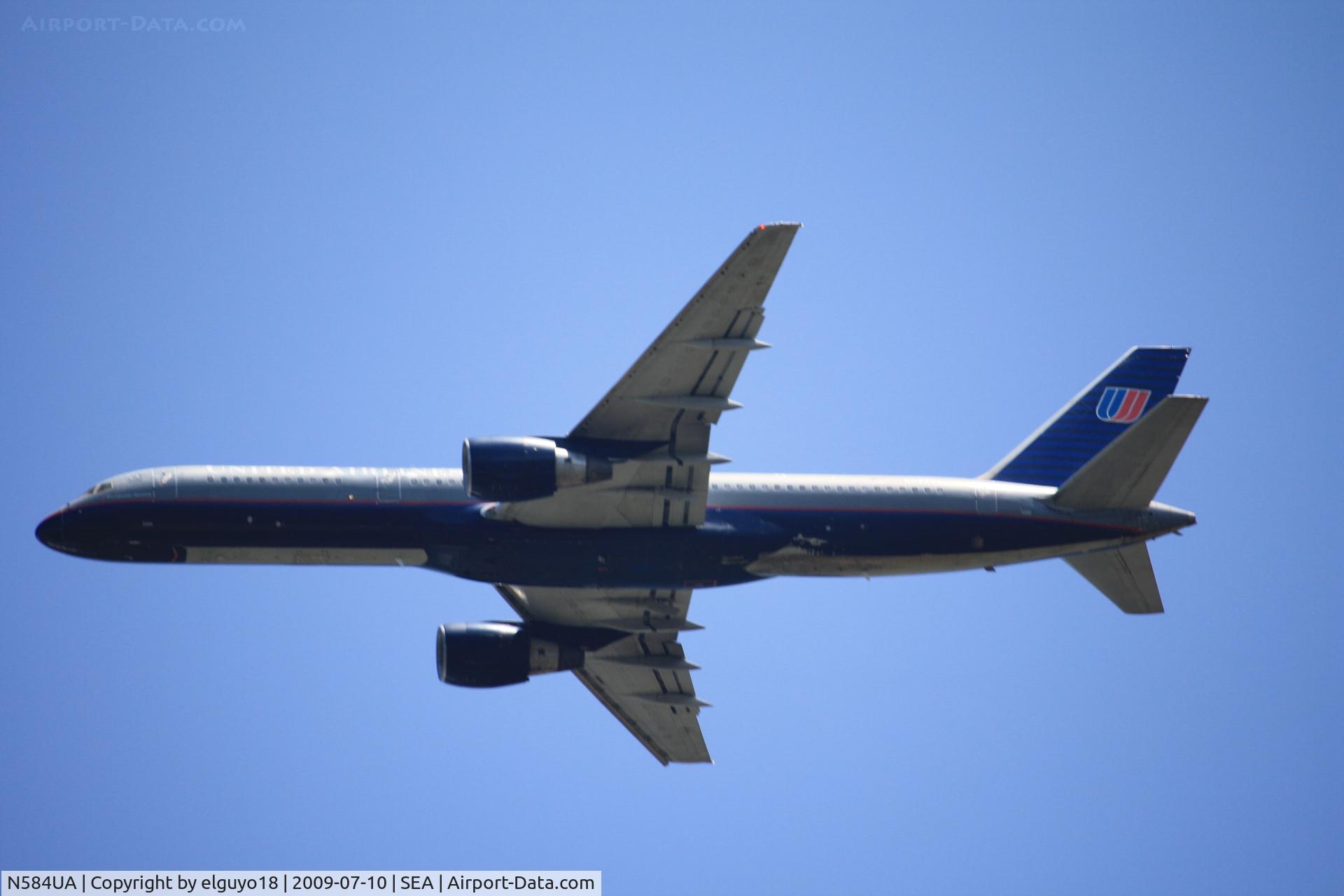 N584UA, 1993 Boeing 757-222 C/N 26706, LEAVING SEATTLE