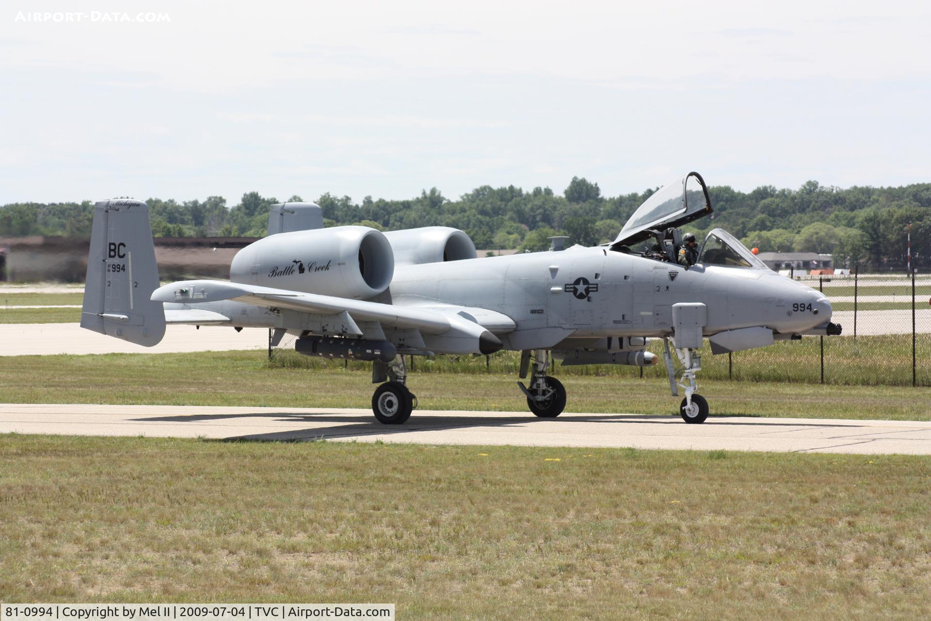 81-0994, 1981 Fairchild Republic A-10C Thunderbolt II C/N A10-0689, From The 110th Fighter Wing, Battle Creek ANGB, Taxi To USCG Hangar