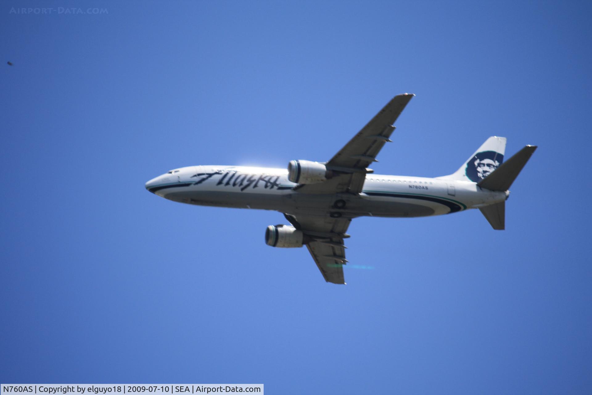 N760AS, 1992 Boeing 737-4Q8 C/N 25098, SEATTLE-LOS ANGELES