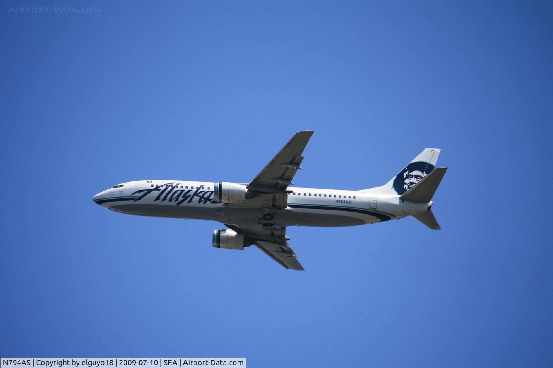 N794AS, 1998 Boeing 737-490 C/N 28889, SEATTLE-LOS ANGELES