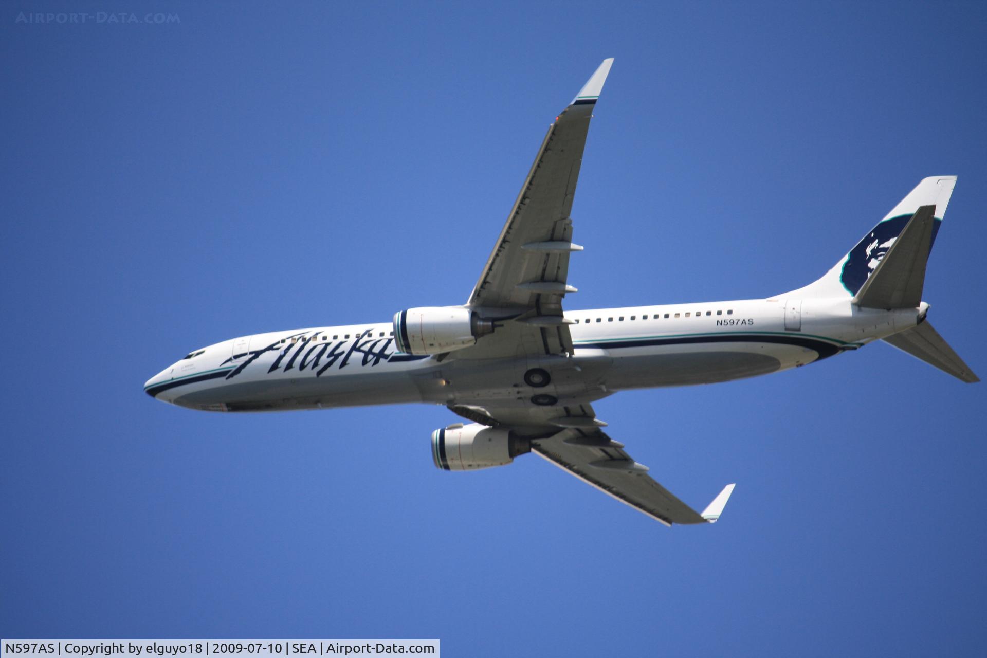 N597AS, 2008 Boeing 737-890 C/N 35689, SEATTLE -PUERTO VALLARTA