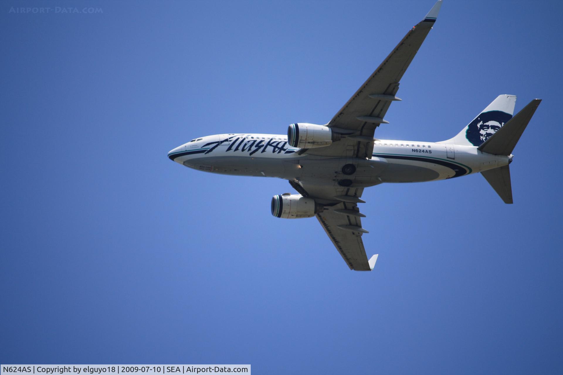 N624AS, 2000 Boeing 737-790 C/N 30778, SEATTLE-SAN FRANCISCO