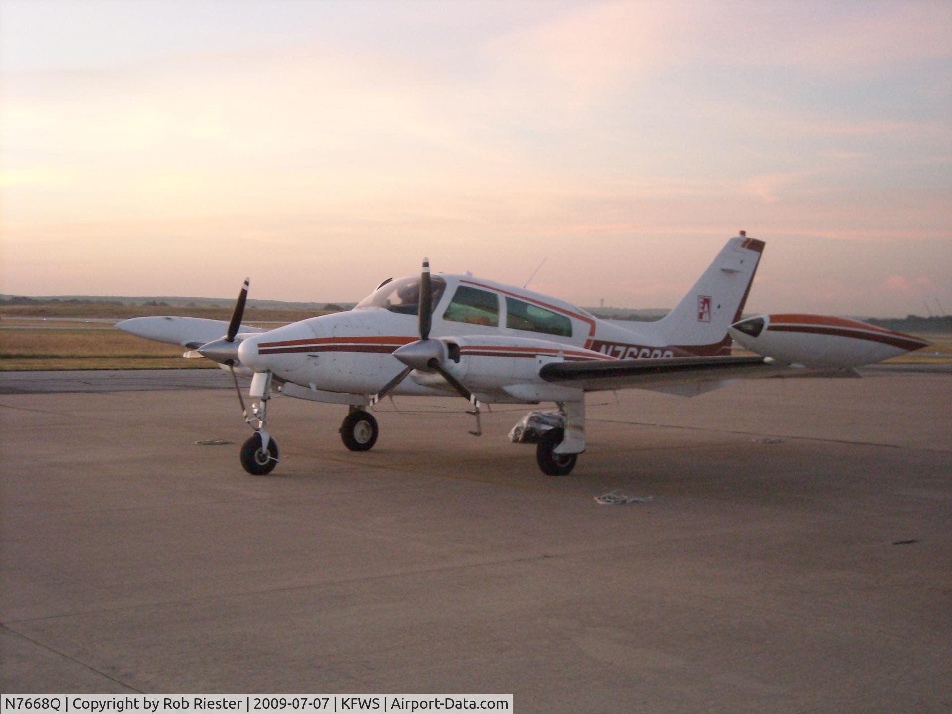 N7668Q, 1972 Cessna 310Q C/N 310Q0447, Taken at sunrise at Spinks airport before a flight to CO.