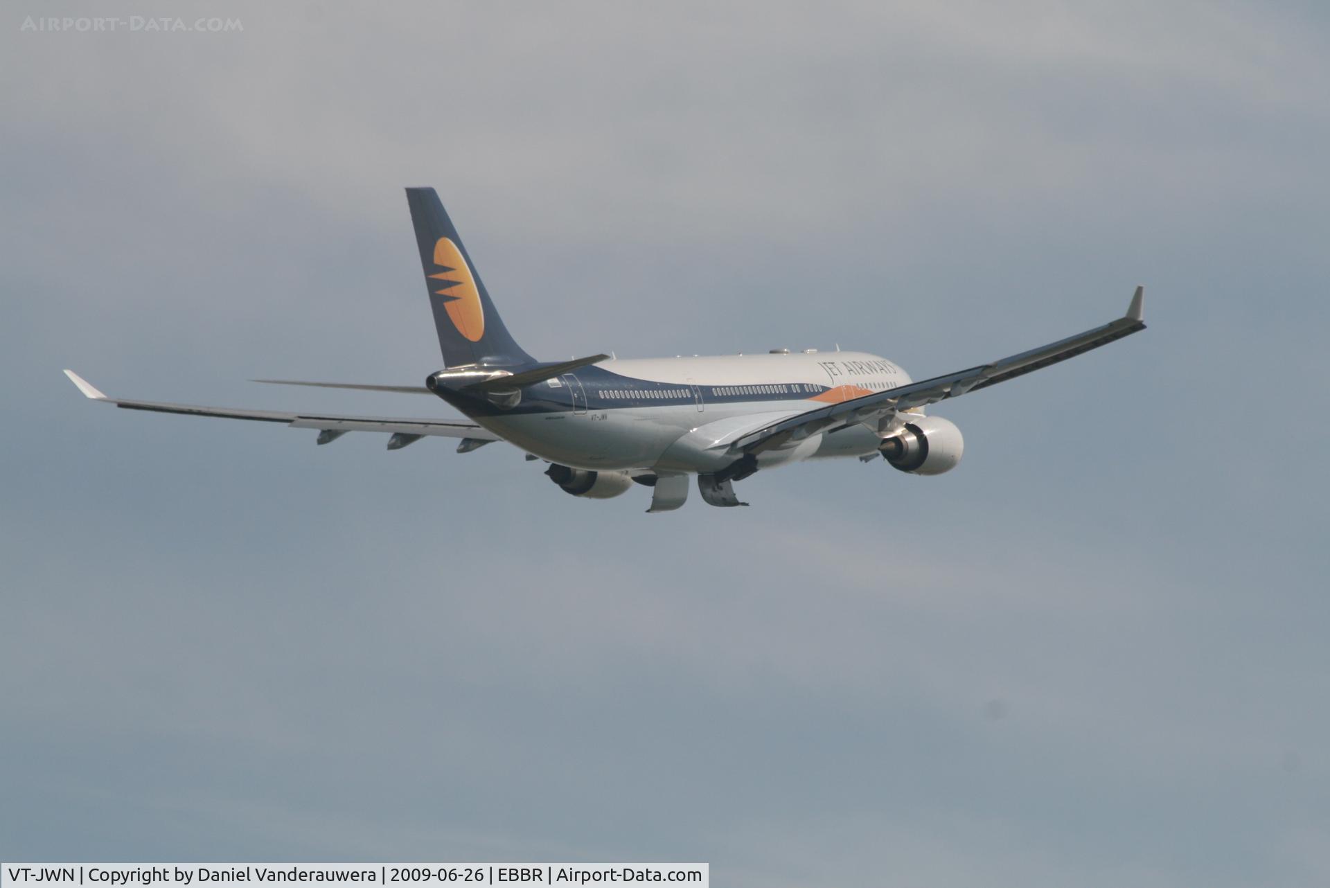 VT-JWN, 2008 Airbus A330-202 C/N 932, Flight 9W225 is taking off from rwy 07R and flying back to Chennai