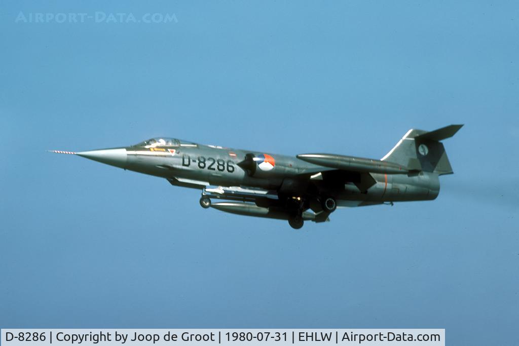 D-8286, Lockheed F-104G Starfighter C/N 683-8286, 1980 was the last year of the Starfighter interceptors in Dutch service. That summer the first were sold to Turkey.