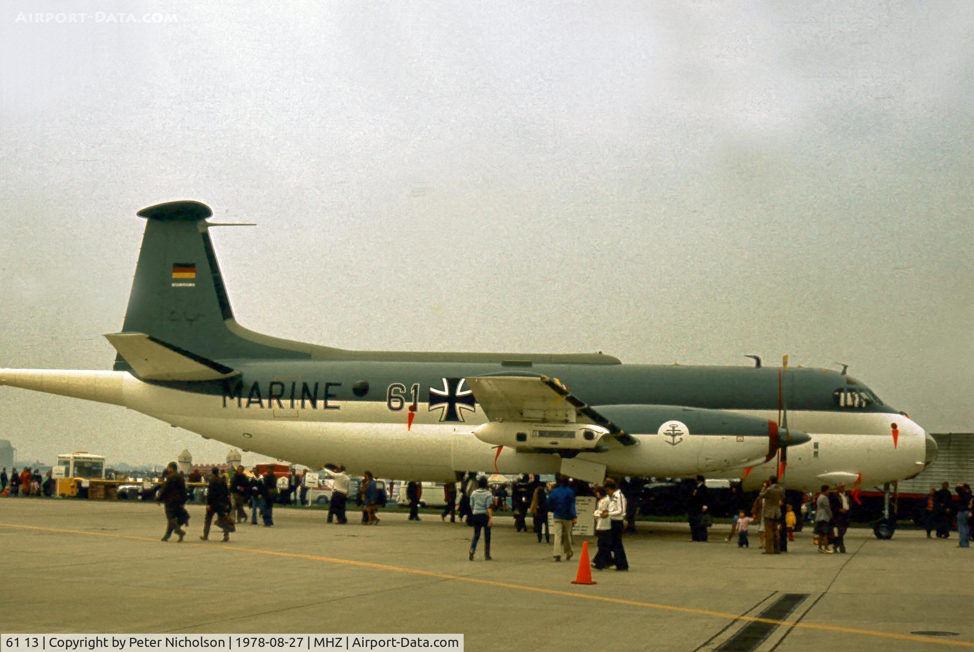 61 13, Breguet 1150 Atlantic C/N 26, German Kreigsmarine Atlantic of MFG-3 at the 1978 Mildenhall Air Fete.