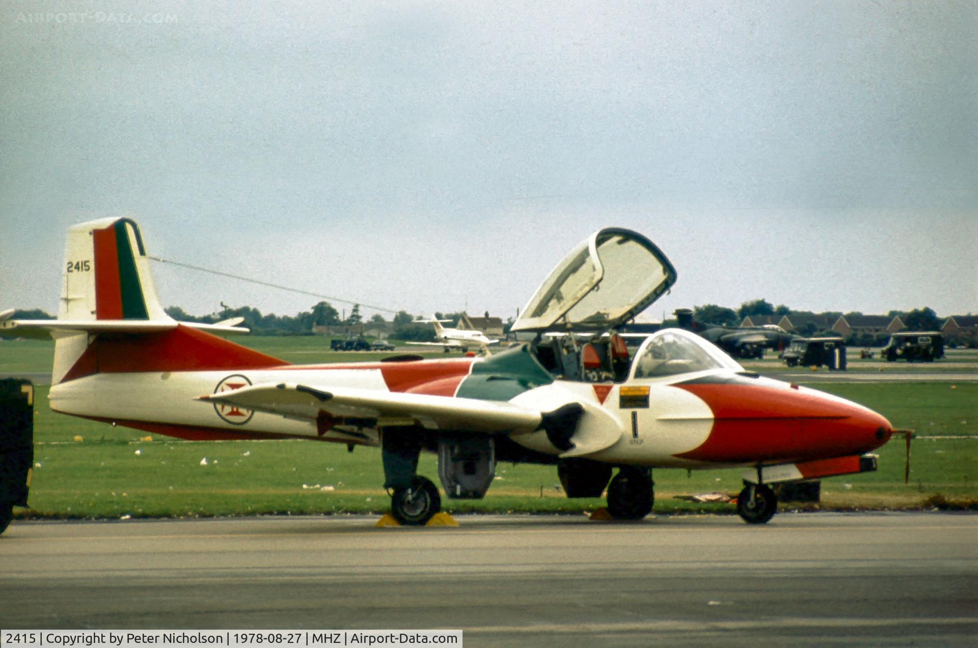 2415, 1962 Cessna T-37C Tweety Bird C/N 40740, Cessna T-37C, built as 62-5940, of the Asas de Portugal aerial display team at the 1978 Mildenhall Air Fete.