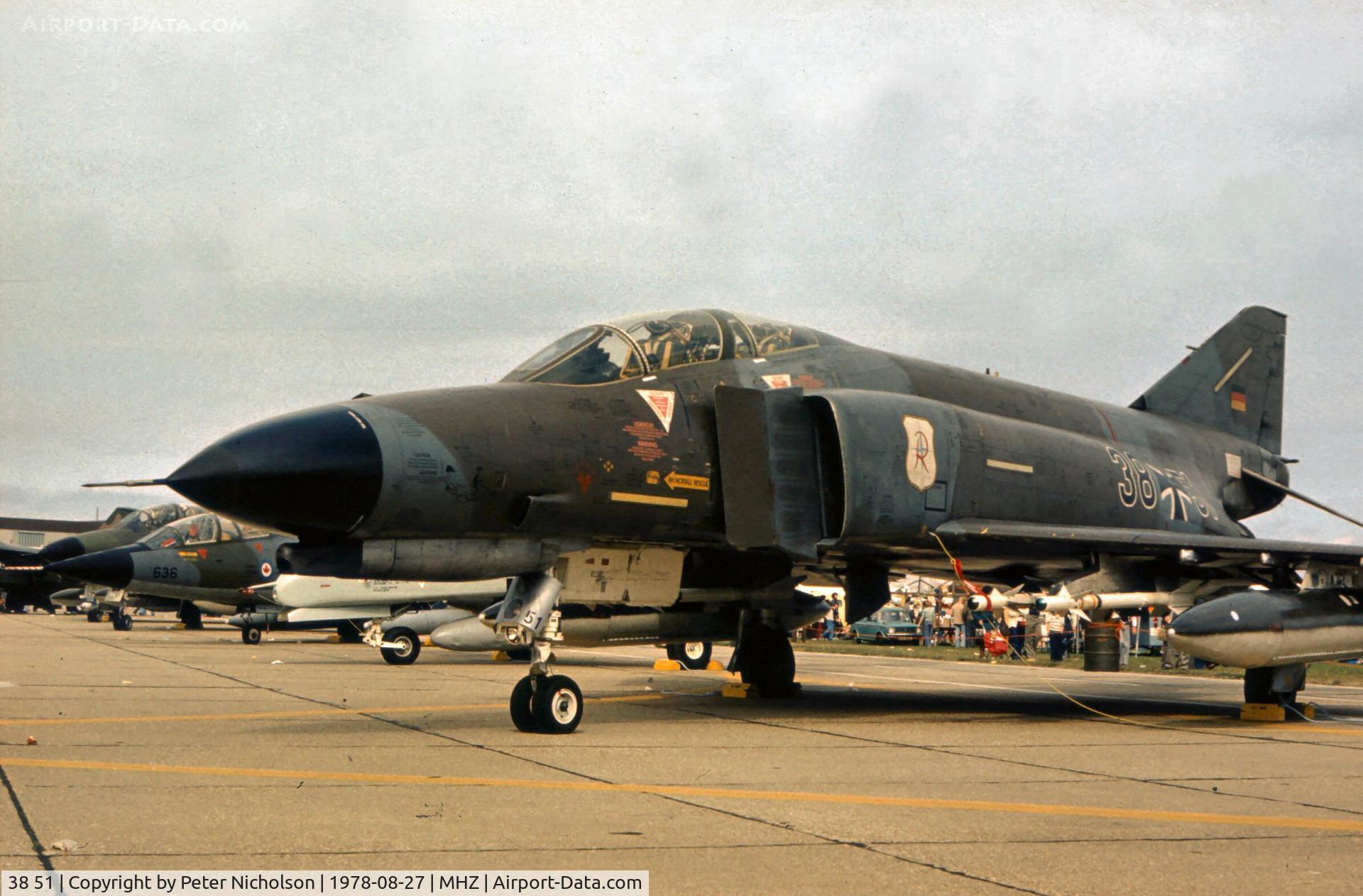 38 51, 1972 McDonnell Douglas F-4F Phantom II C/N 4756, F-4F of JG-71 at the 1978 Mildenhall Air Fete.