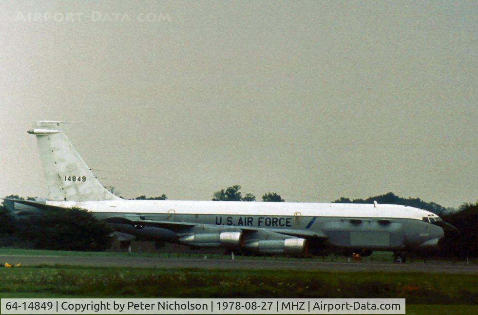64-14849, 1964 Boeing RC-135U Combat Sent C/N 18789, RC-135U Stratotanker of 55th Strategic Reconnaissance Wing at the 1978 Mildenhall Air Fete.