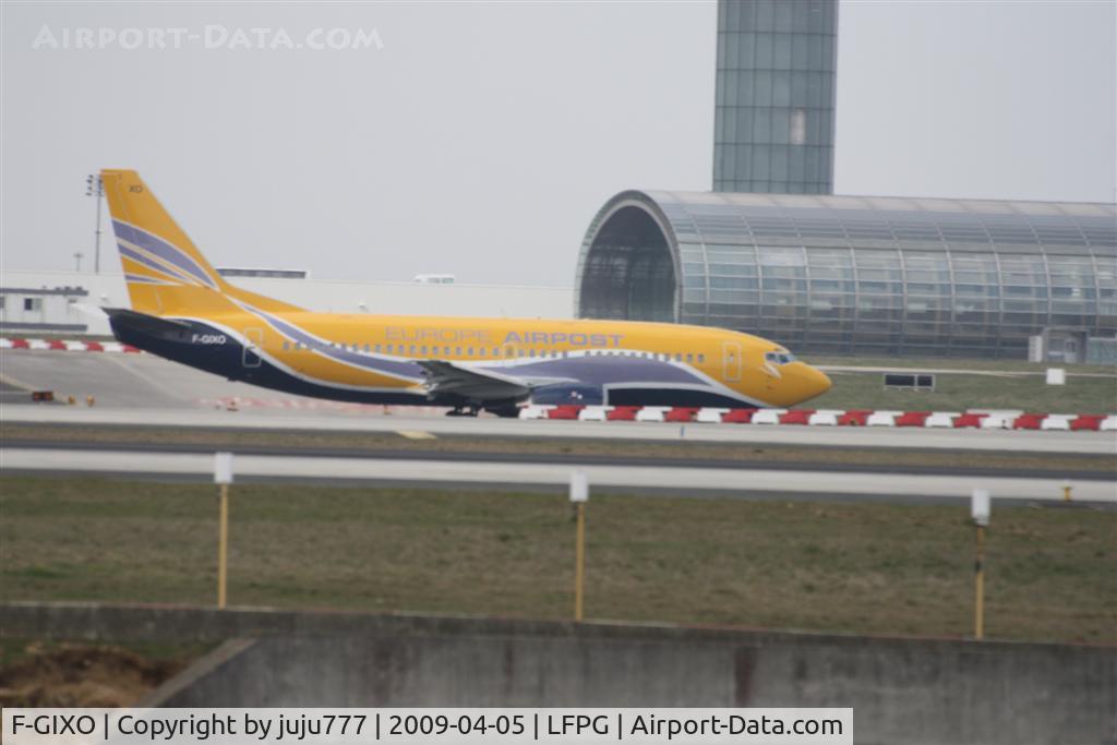 F-GIXO, 1988 Boeing 737-3Q8CF C/N 24132, on take-off at CDG xhis new paint