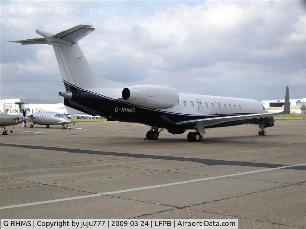 G-RHMS, 2008 Embraer EMB-135BJ Legacy C/N 14501072, on transit at Le Bourget