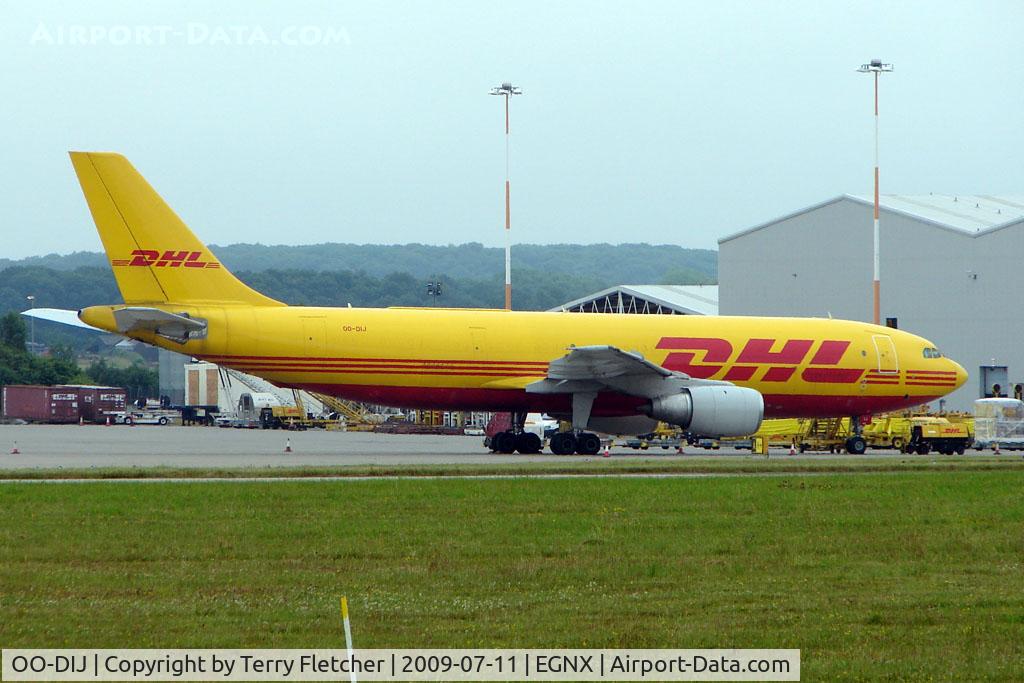 OO-DIJ, 1982 Airbus A300B4-103(F) C/N 189, DHL A300F at East Midlands UK