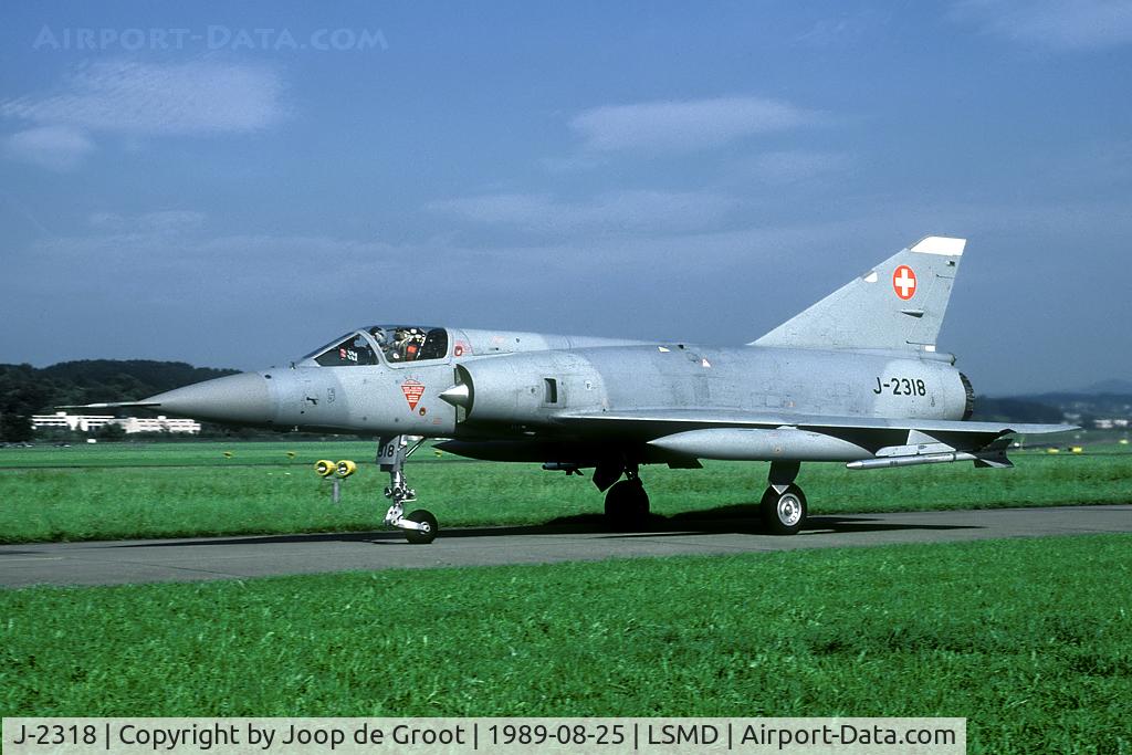 J-2318, Dassault (F+W Emmen) Mirage IIIS C/N 17-26-115/1008, one of the participantsof the AMEF'89 exercise.