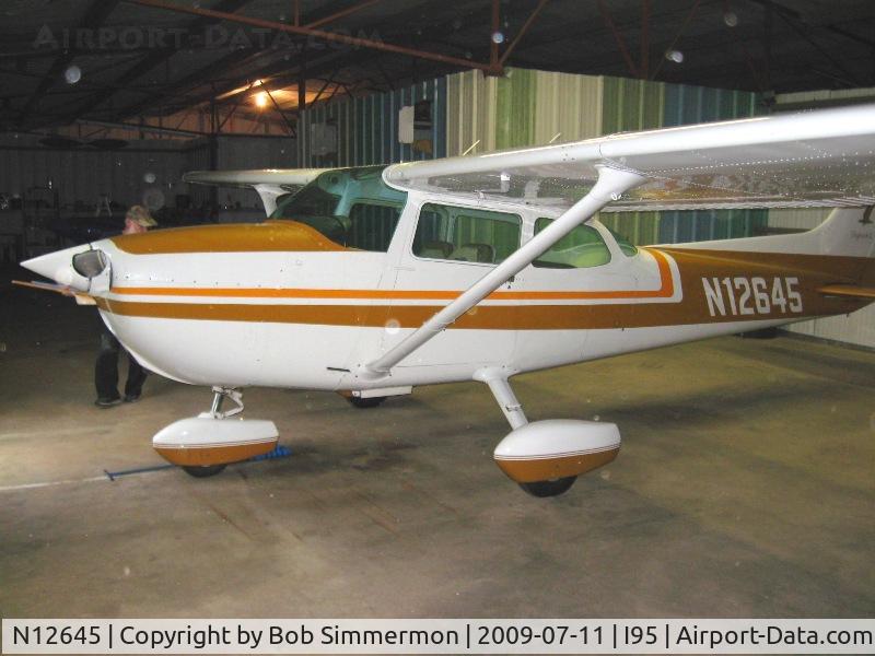 N12645, 1973 Cessna 172M C/N 17262140, Hangared at Kenton, Ohio.