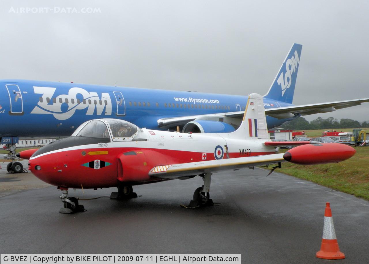 G-BVEZ, 1960 Hunting P-84 Jet Provost T.3A C/N PAC/W/9287, OWNED BY NEWCASTLE JET PROVOST GROUP. ATC LASHAM OPEN DAY