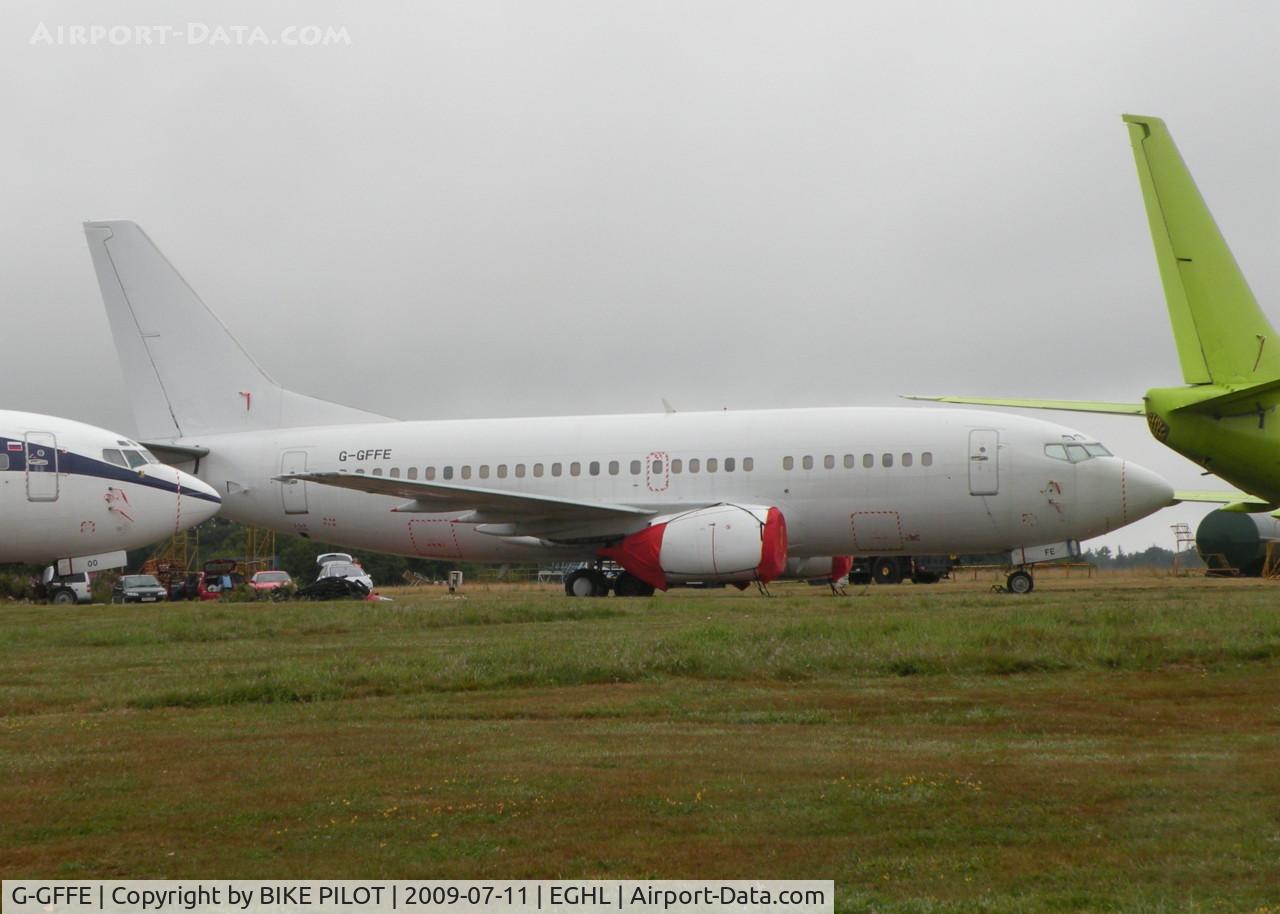 G-GFFE, 1995 Boeing 737-528 C/N 27424, EX BRITISH AIRWAYS NOW OWNED BY PINEAPPLE LTD. CAYMAN ISLANDS. ATC LASHAM OPEN DAY