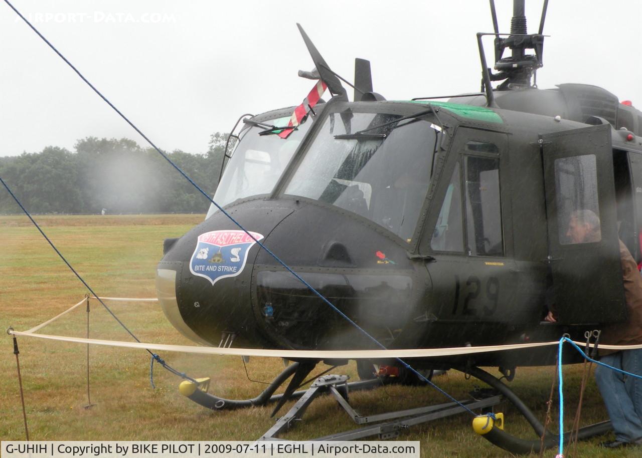 G-UHIH, 1972 Bell UH-1H Iroquois C/N 13208, SOME PRECIPITATION AT THIS TIME! ATC LASHAM OPEN DAY