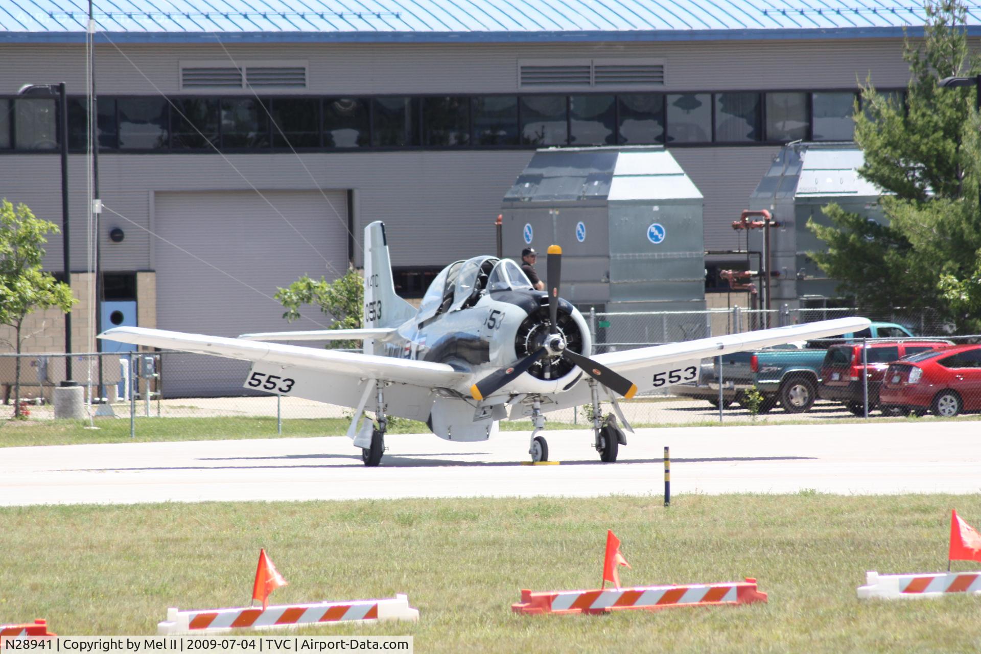 N28941, 1956 North American T-28C Trojan C/N 226-130 (140553), Parked