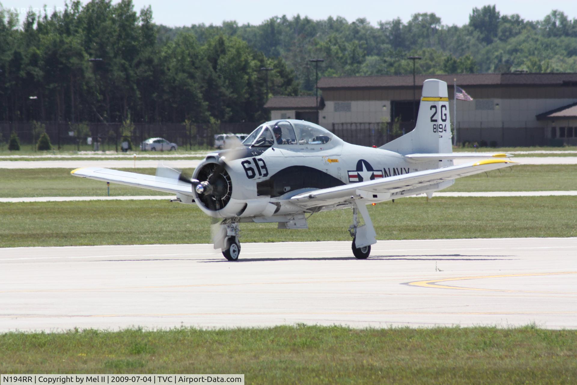 N194RR, North American T-28B Trojan C/N 200-265 (138194), Taxi To NMC Aviation Hangar