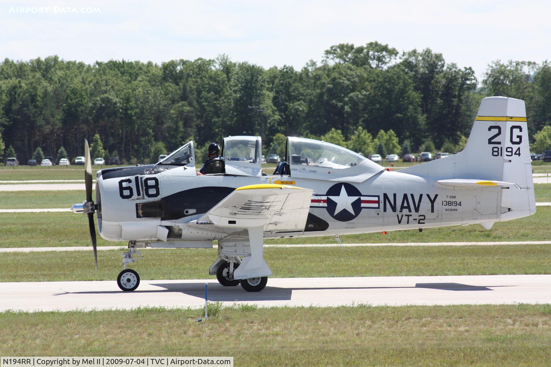 N194RR, North American T-28B Trojan C/N 200-265 (138194), Taxi To NMC Aviation Hangar