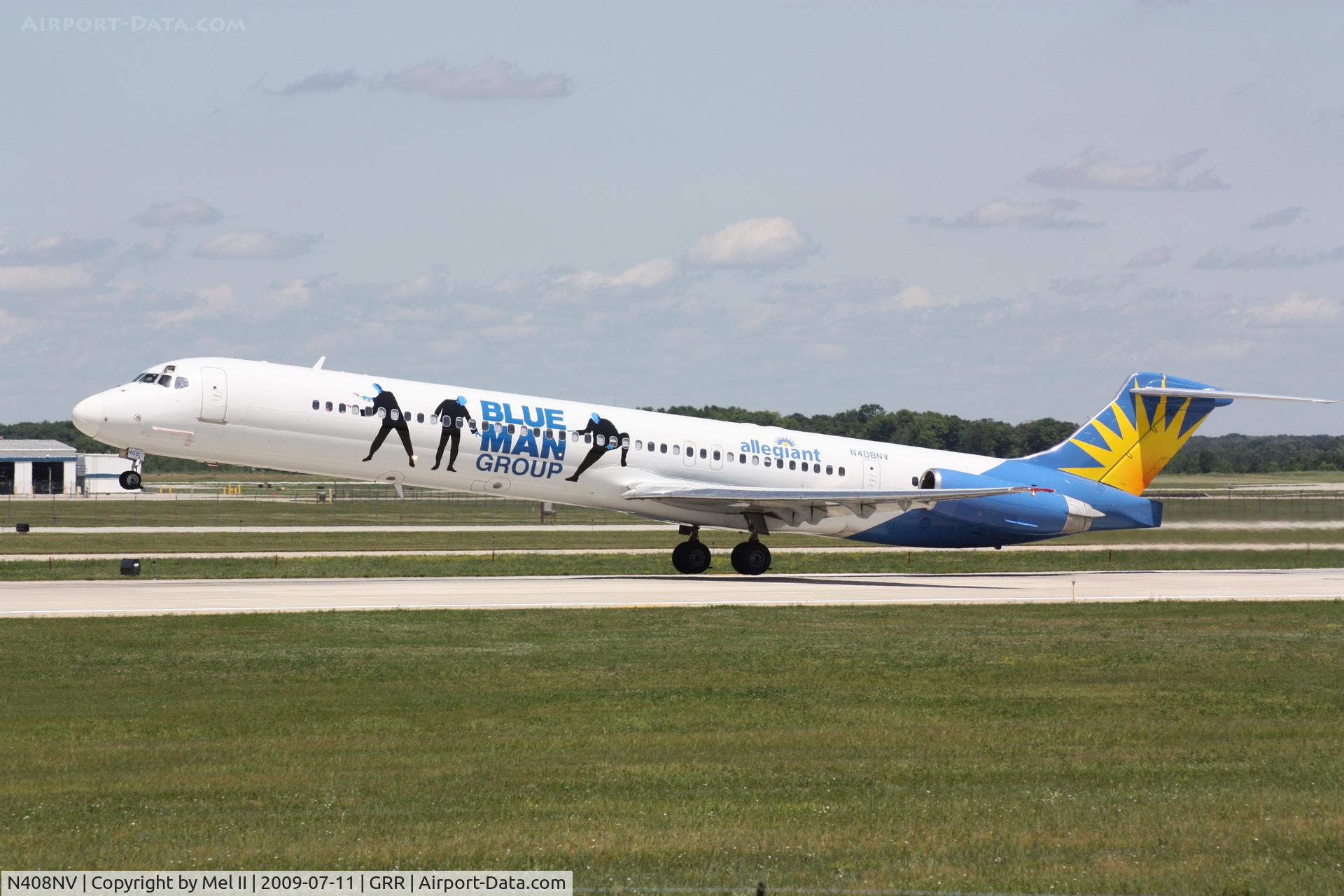 N408NV, 1991 McDonnell Douglas MD-82 (DC-9-82) C/N 53246, AAY758 - KGRR-KSFB - Departing RWY 26L