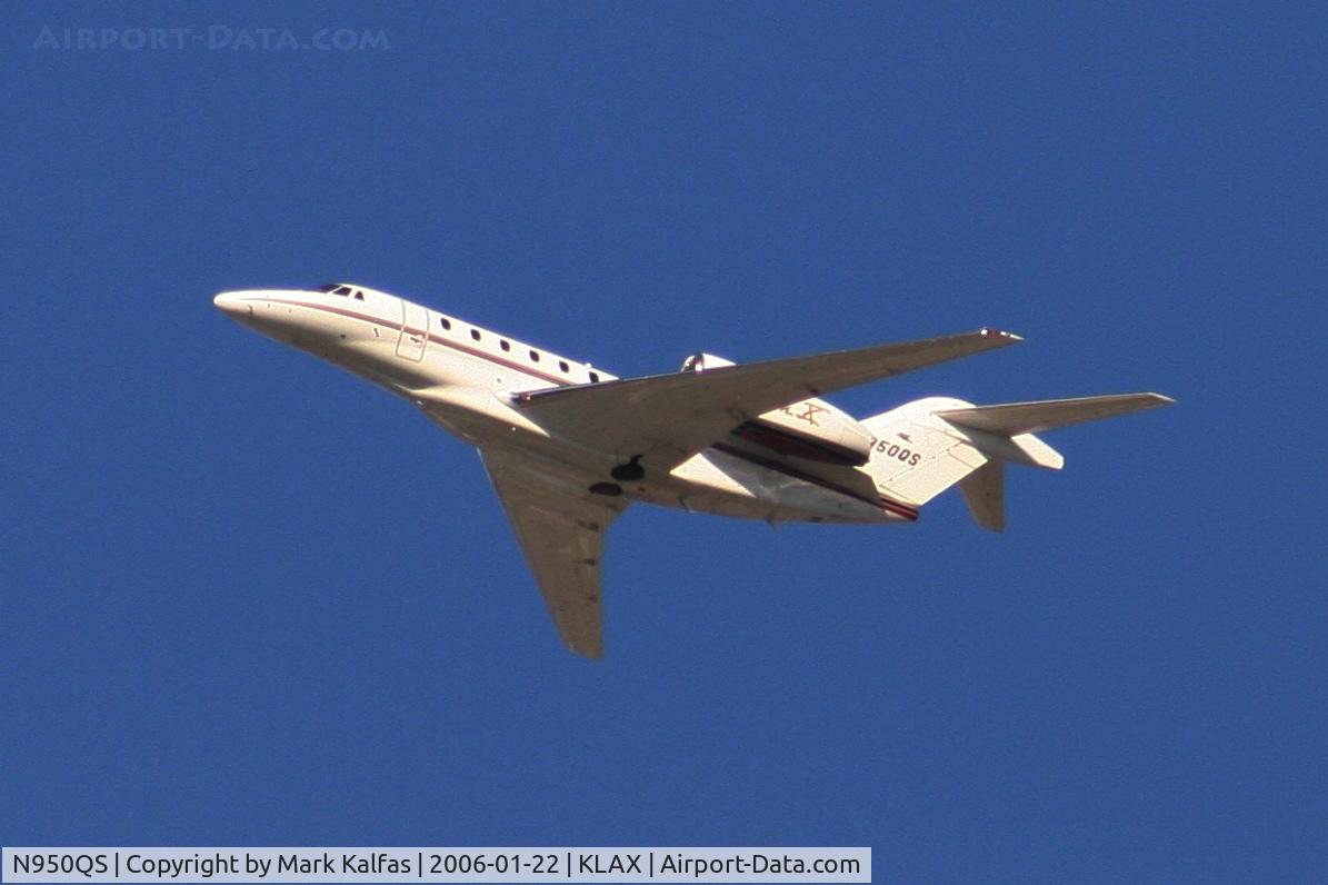 N950QS, 1998 Cessna 750 Citation X C/N 750-0050, Cessna 750, Citation X, N950QS, departing 25R KLAX