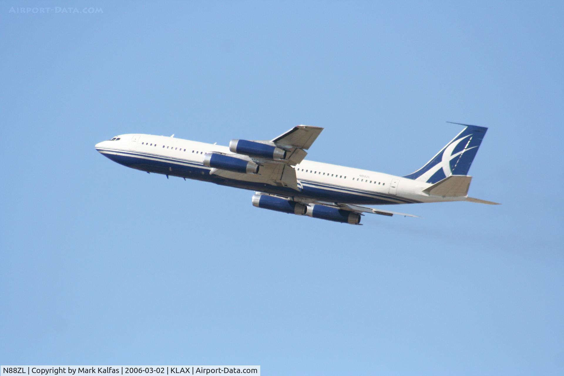 N88ZL, 1965 Boeing 707-330B C/N 18928, N88ZL Boeing 707-330B, Takes off 25L KLAX