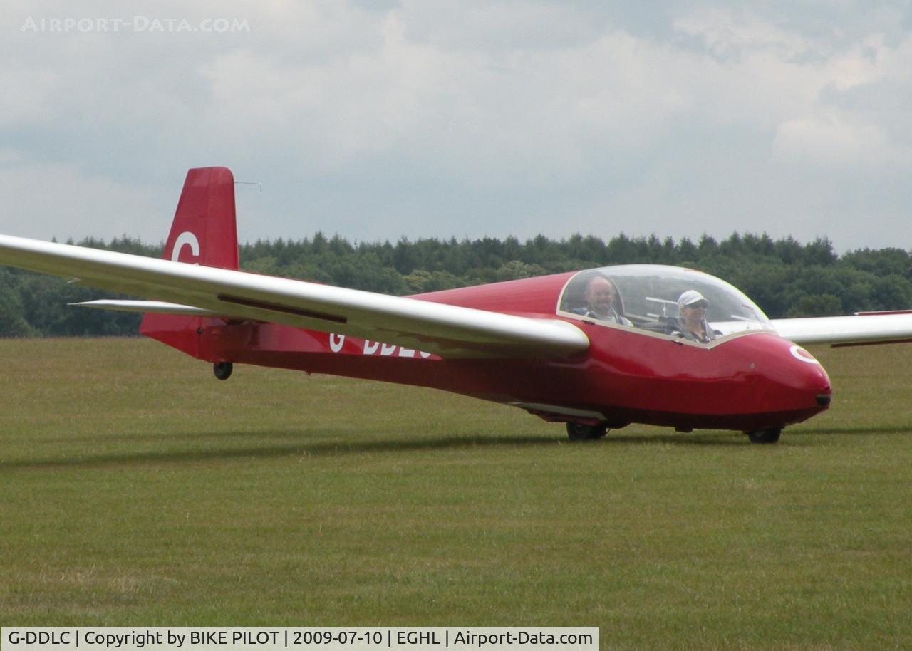 G-DDLC, 1976 Schleicher ASK-13 C/N 13549, COMMING TO THE END OF IT'S LANDING ROLL