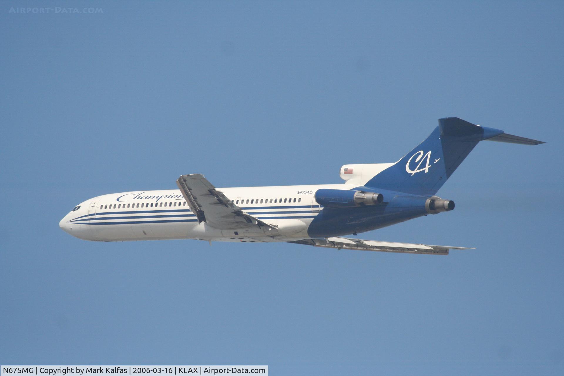 N675MG, 1981 Boeing 727-225 C/N 22553, Champion Air 727-225, N675MG, Depating 25L KLAX