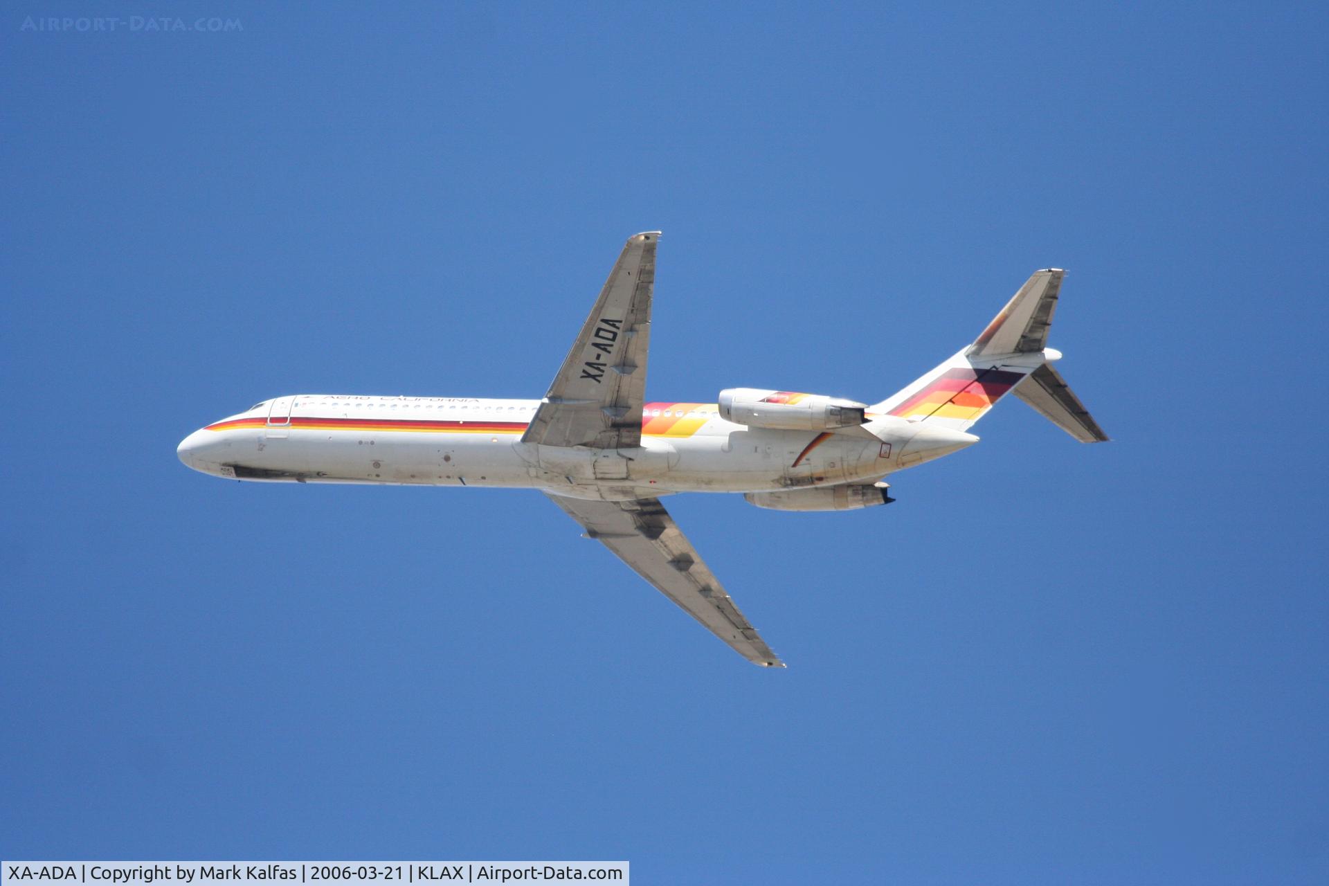 XA-ADA, 1979 McDonnell Douglas DC-9-32 C/N 48112, Aero California, DC-9-32, XA-ADA (cn 48112/926) 25R departure KLAX