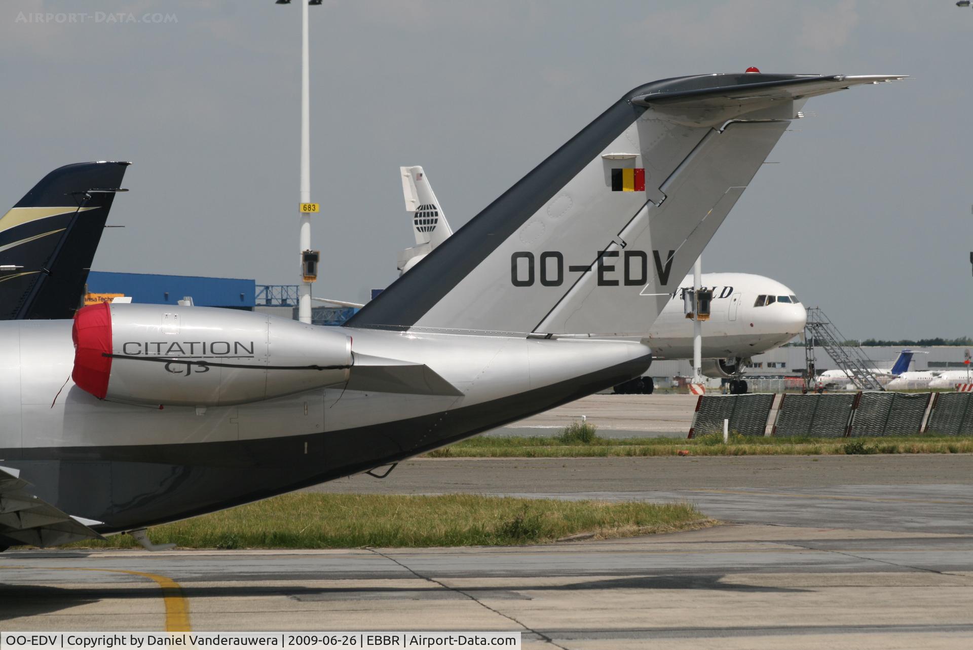 OO-EDV, 2007 Cessna 525B CitationJet CJ3 C/N 525B-0200, parked on General Aviation apron (Abelag)