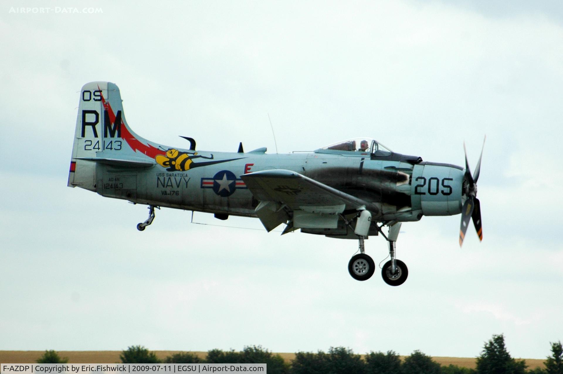 F-AZDP, Douglas AD-4N Skyraider C/N 7449, F-AZDP at at Duxford Flying Legends Air Show July 09