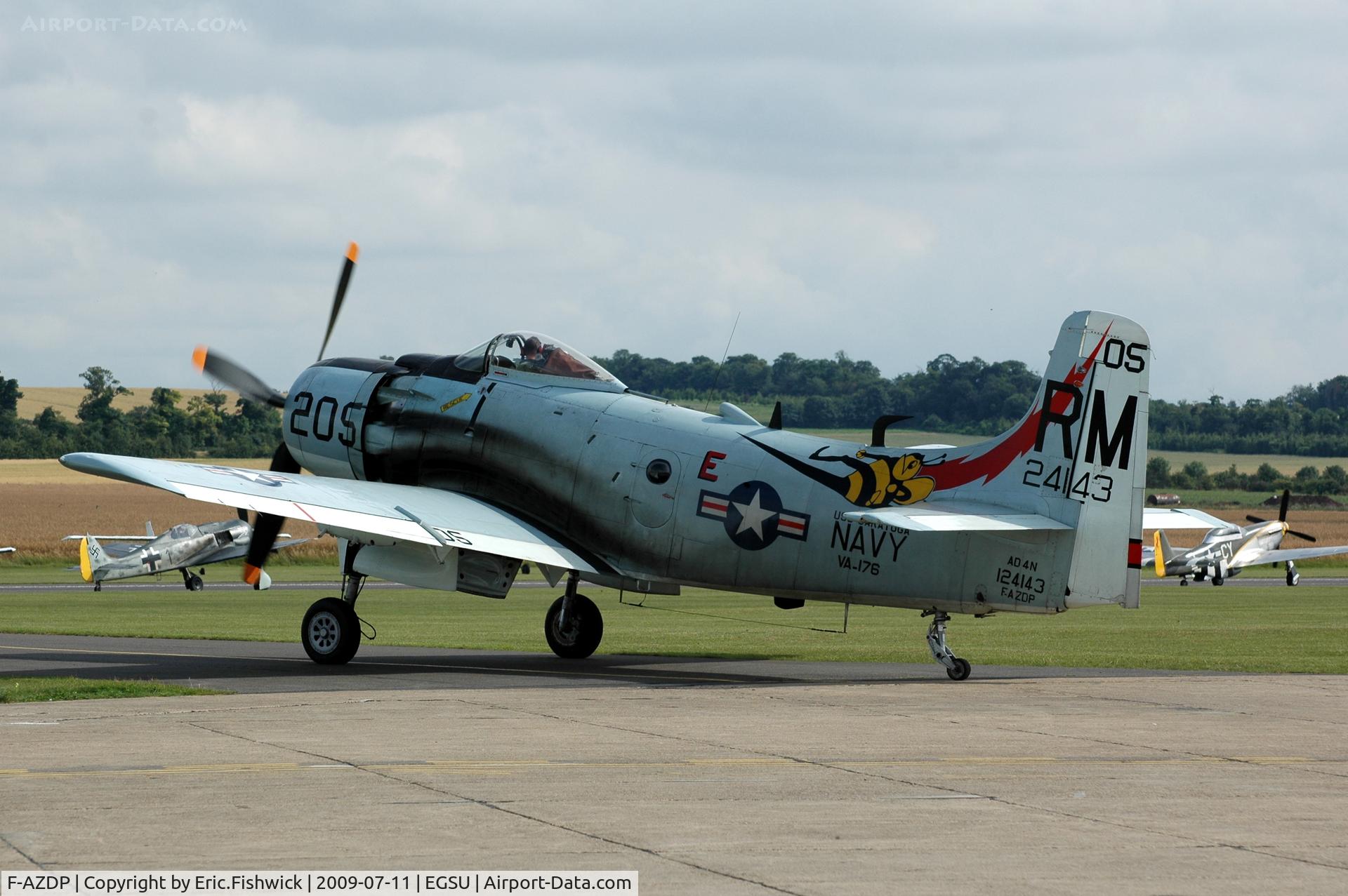 F-AZDP, Douglas AD-4N Skyraider C/N 7449, F-AZDP at Duxford Flying Legends Air Show July 09