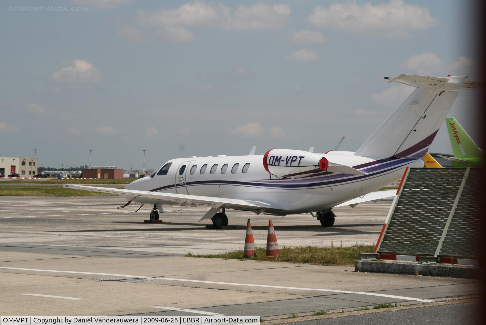OM-VPT, 2008 Cessna 525B CitationJet CJ3 C/N 525B-0217, parked on General Aviation apron (Abelag)