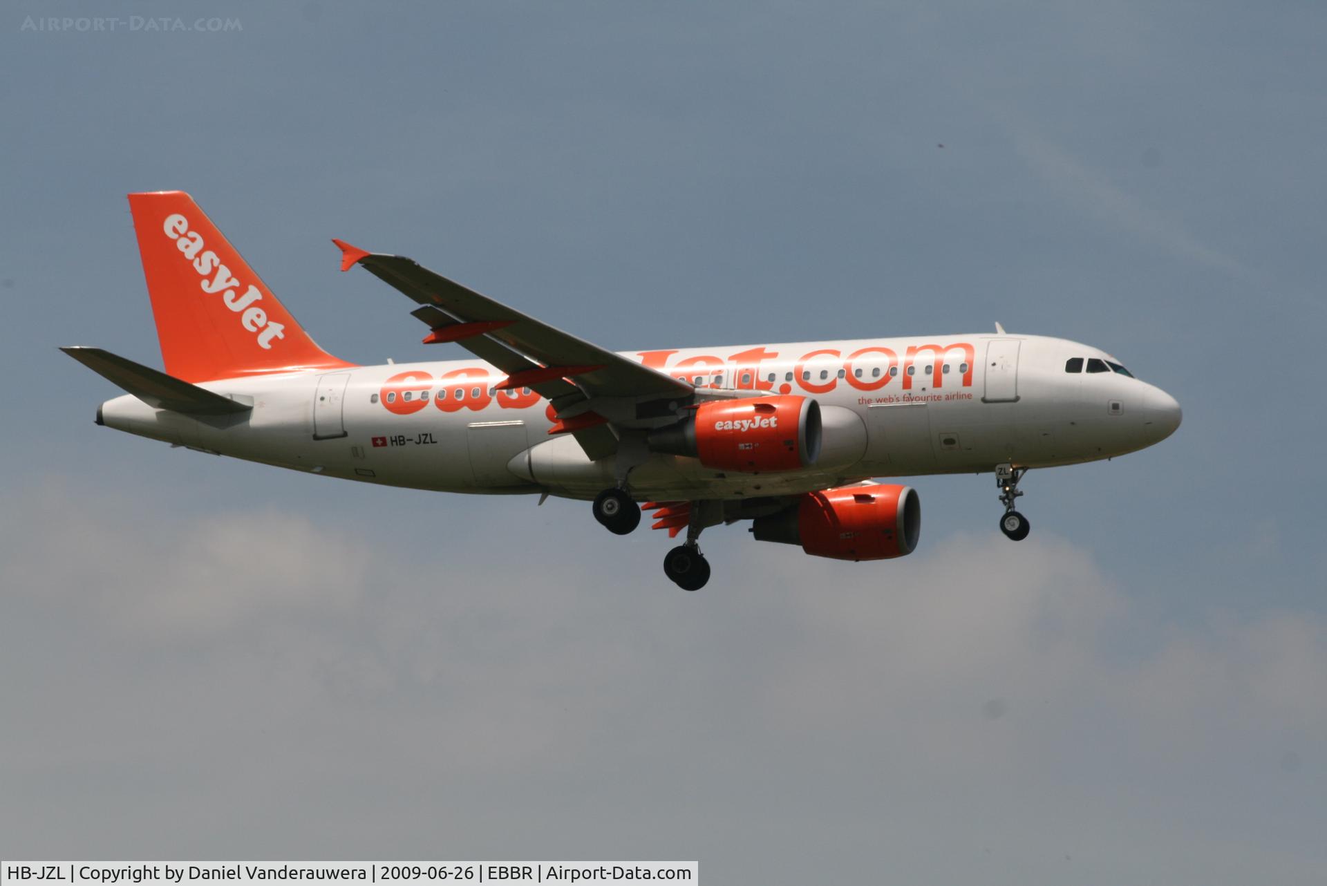 HB-JZL, 2004 Airbus A319-111 C/N 2353, arrival of flight EZS1194 to rwy 02