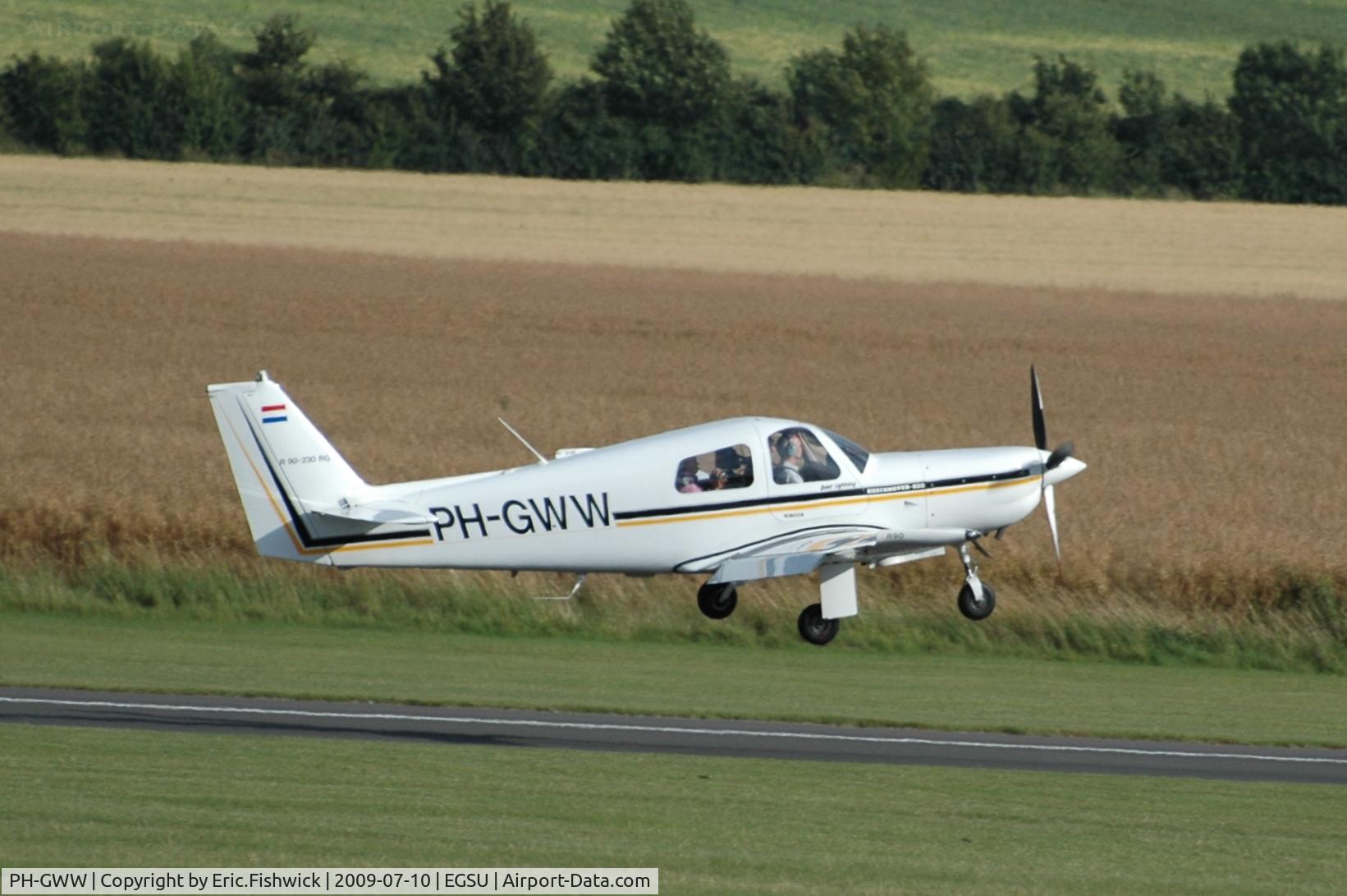 PH-GWW, Ruschmeyer R90-230RG C/N 014, PH-GWW departing Duxford Airport