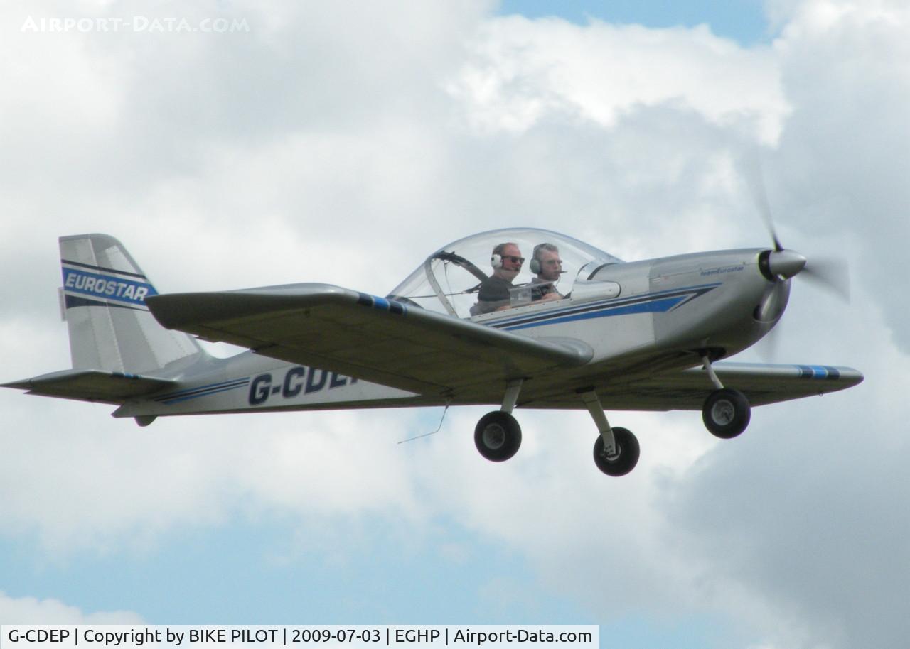 G-CDEP, 2004 Cosmik EV-97 TeamEurostar UK C/N 2128, CLIMB OUT RWY 26