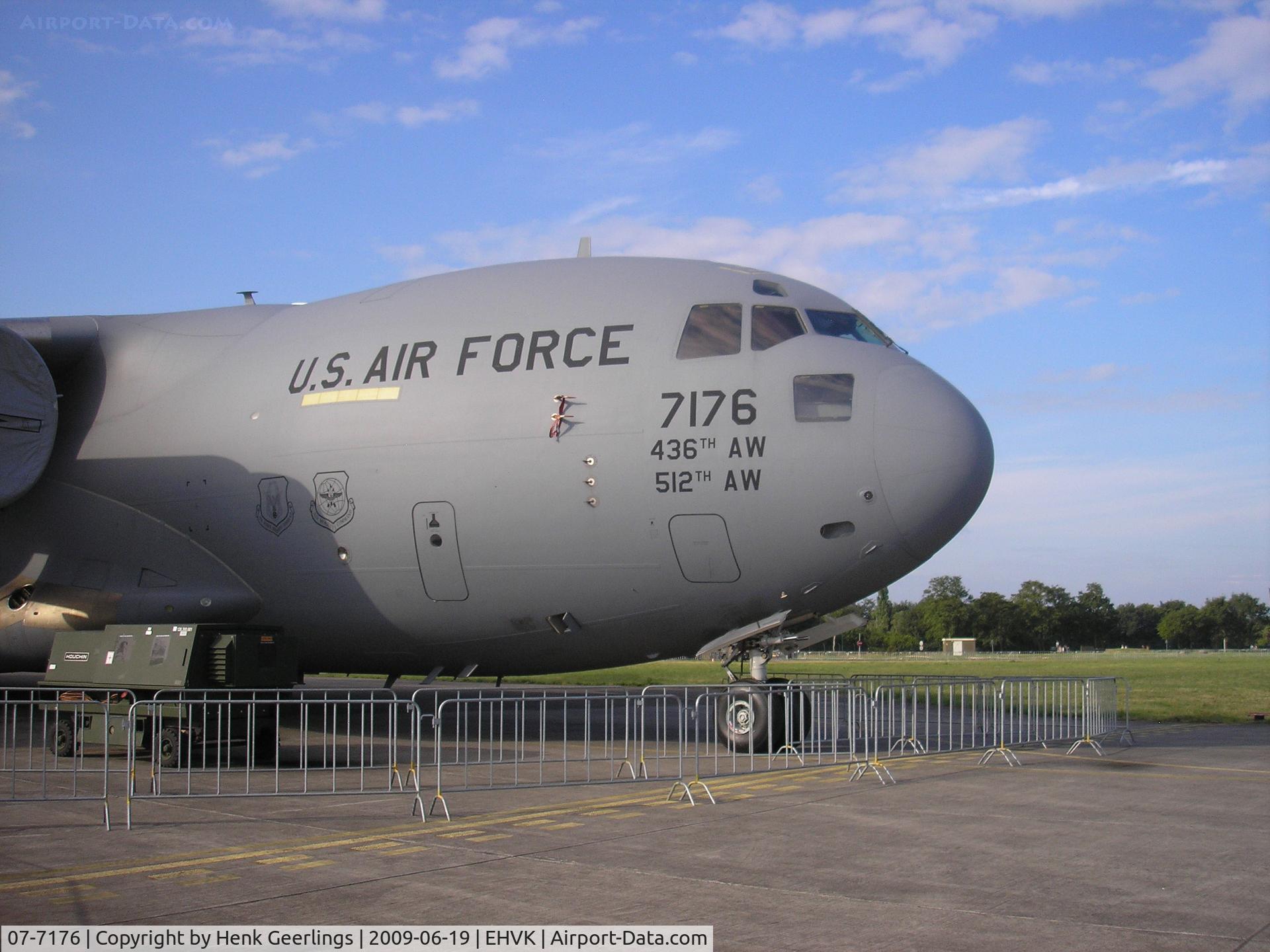 07-7176, 2007 Boeing C-17A Globemaster III C/N P-176, RNLAF open day , Volkel AFB