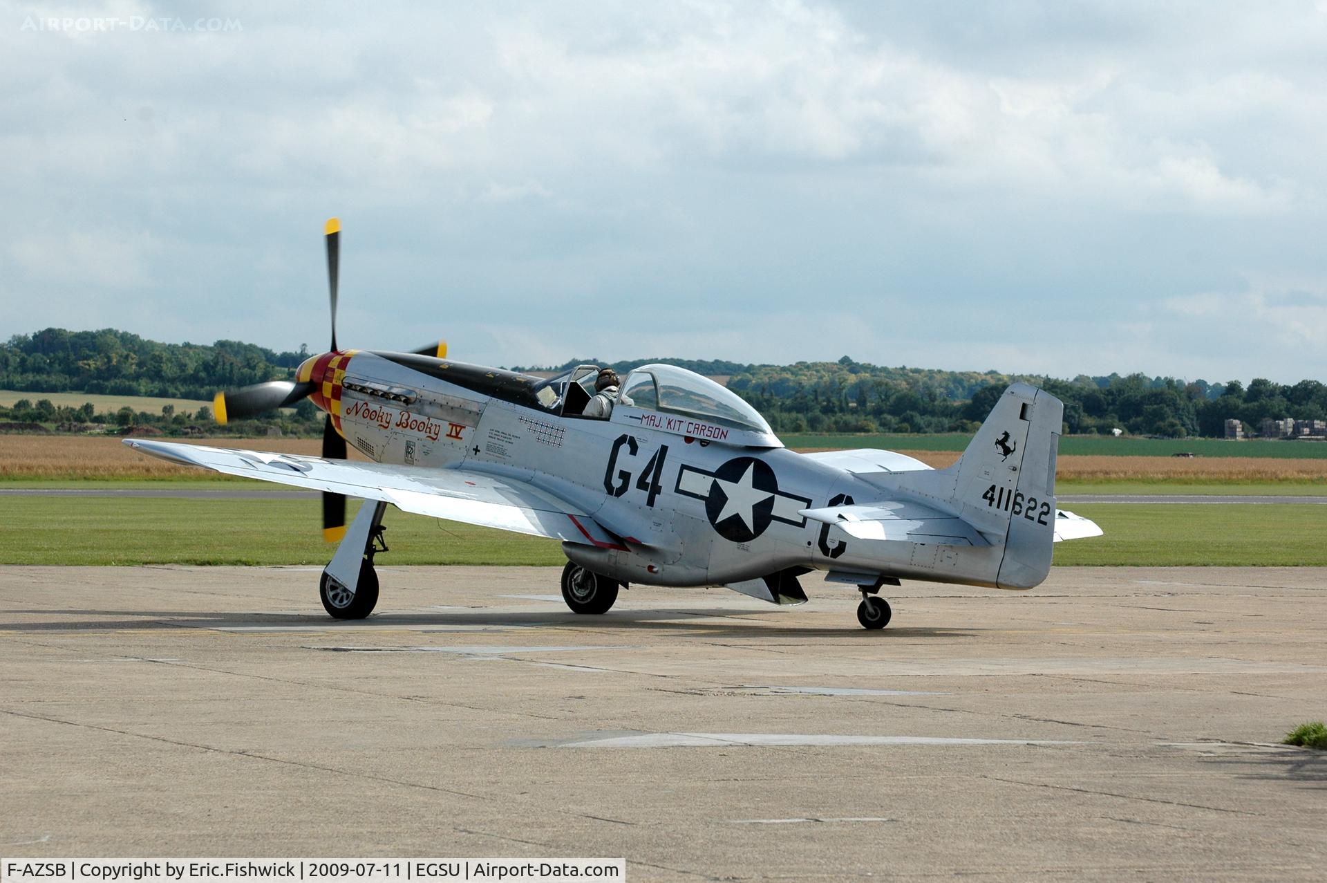 F-AZSB, 1944 North American P-51D Mustang C/N 122-40967, 1. 'Nooky Booky IV' at Duxford Flying Legends Air Show July 09