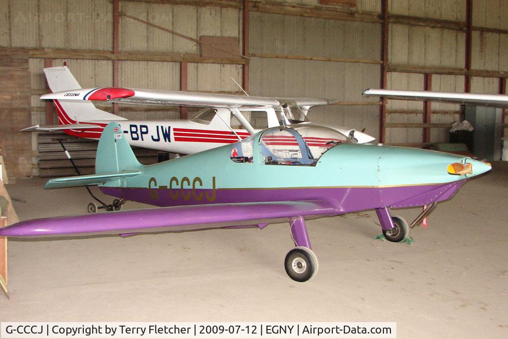 G-CCCJ, 2003 Nicollier HN-700 Menestrel II C/N PFA 217-13707, Hangared aircraft at Beverley